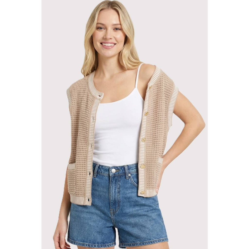 BUTTON DOWN SWEATER VEST