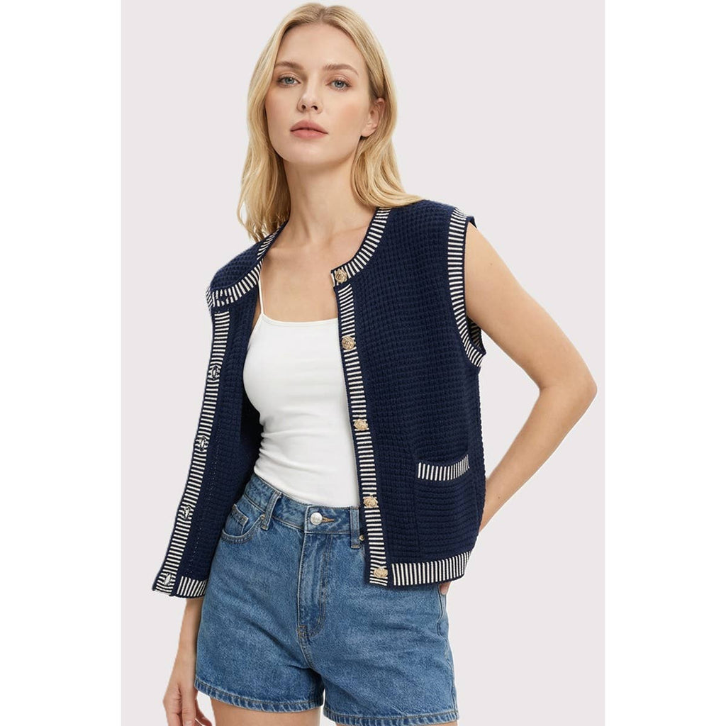 BUTTON DOWN SWEATER VEST