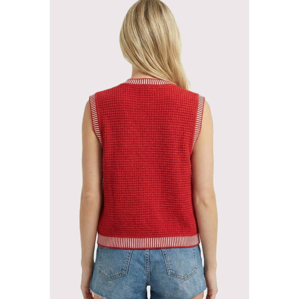 BUTTON DOWN SWEATER VEST