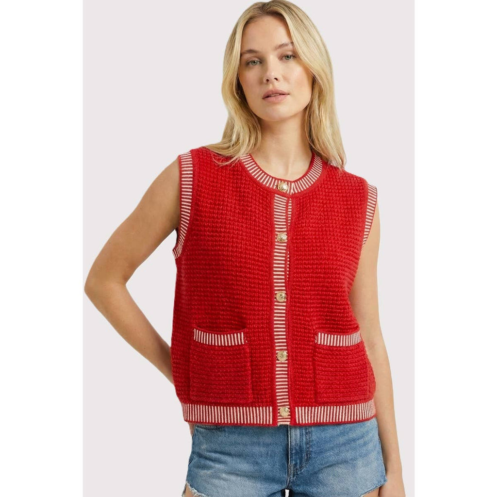 BUTTON DOWN SWEATER VEST