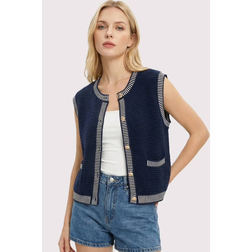 BUTTON DOWN SWEATER VEST